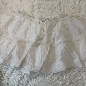 Abercrombie & Fitch White A-Line Skirt